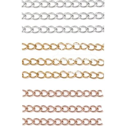 50pcs Stainless Steel 5cm Welded Extension Chain Gold Necklace Extender Tail Chains for DIY Jewelry Making