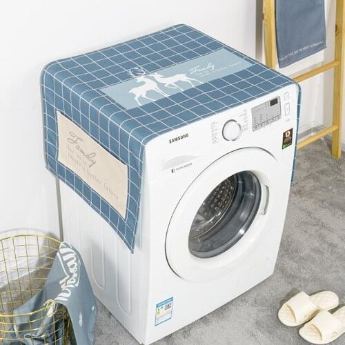 Scandinavian style simple drum washing machine cover cloth washing machine dust cover sunscreen cover