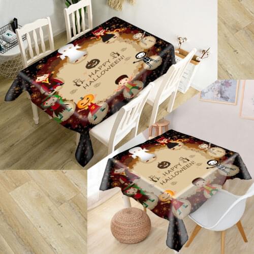 HEARMNY Funy Halloween Tablecloth 3D Oxford Fabric Square/Rectangular Dust-proof Table Cover For Party Home Decor TV Desk Covers