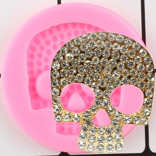 Skull Silicone Molds Cupcake Topper Fondant Cake Decorating Tools Chocolate Gumpaste Moulds Candy Mold Polymer Clay Mould