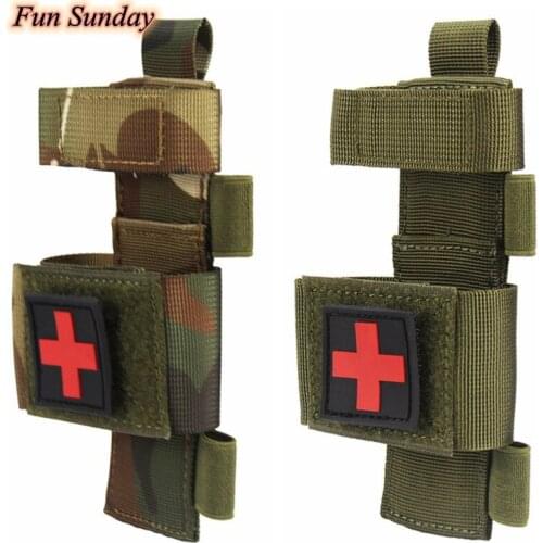 Flashlight Scissors Hanging Bag Outdoor Hiking First Aid Quick Slow Release Buckle Medical Military Tactical Tourniquet Strap