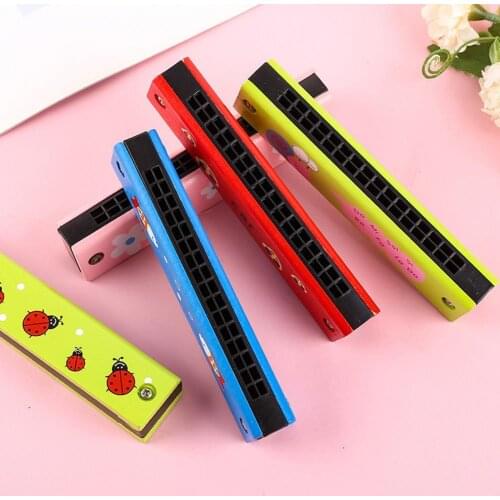 Kid Harmonica Recreational Educational Sixteen Holes Musical Instrument Toys for Gift Music Teaching Aids in Kindergarten