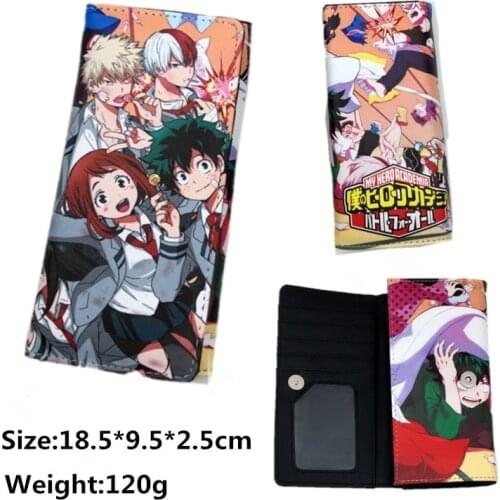My Hero Academia Wallet Boku no hero academia Mens Long Wallet Coin Purses Handbags Cosplay Gift