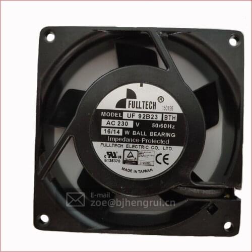 FULLTECH UF-92B23 BTH 230V 16W 9CM 9225 Metal Cooling Fan