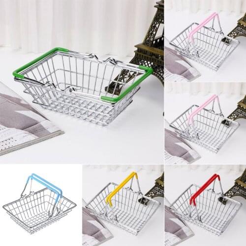 Mini Supermarket Shopping Hand Basket Kids Toy Pretend Play Home Decor N0HD