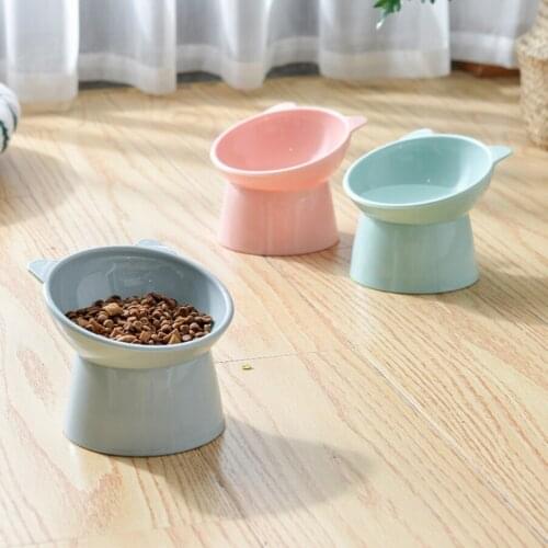 Single Cat Bowl For Cats Water Bowls Transparent Non-Slip Cat Food Bowl For Dogs Bowls Eating Pet Feeder With Stand For Dropship