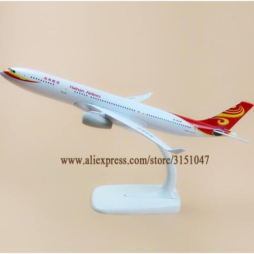 Alloy Metal Air China HaiNan Airlines A330 Airplane Model HaiNan Airbus 330 B-6118 Airways Plane Model Aircraft Gifts 20cm