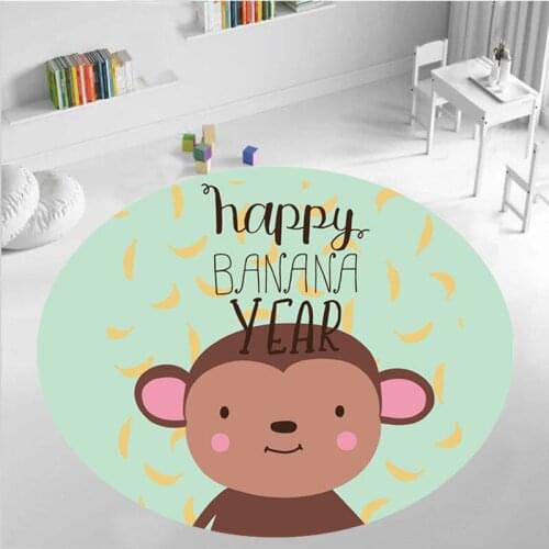 Fashion Hot SaleCreative Rugs for Children Rooms Cartoon Pattern Round Carpet Rugs and Carpets for Home Living Room Bedroom Rug