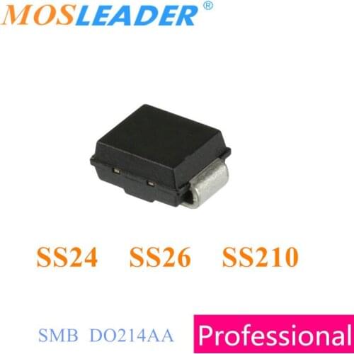 Mosleader SS24 SS26 SS210 SMB 3000PCS SR240 SR260 SR2100 DO214AA 2A 40V 60V 100V Schottky Made in China High quality