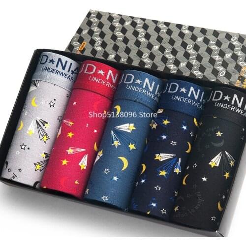 Male Panties Cotton Boxers Comfortable Breathable Mens Underwear Trunk Brand Shorts Man Boxer