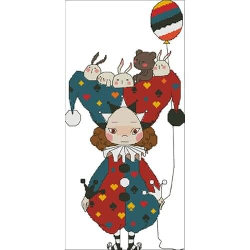 Little beauty in performance clothes Counted Cross Stitch 11CT 14CT 18CT DIY Chinese Cross Stitch Kit Embroidery Needlework Sets