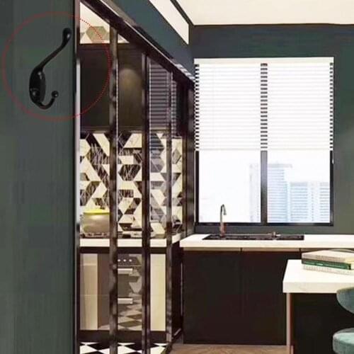1pcs Wall Mounted Door Retro Metal Hook Hat Clothes Hook H9T0