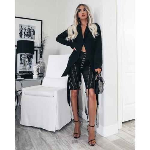 New Fashion Hollow Out V-Neck Full Sleeve Evening Party Sets Top Quality