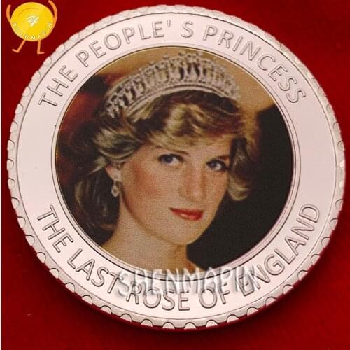 The Peoples Princess Diana Commemorative Coin The Last Rose of England Princess of Wales Coins Collectibles British Art Coins