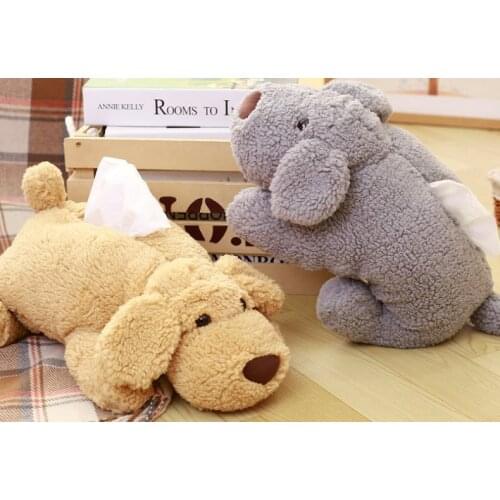 Plush teddy bear toy tissue holder plush bear tissue box for cars decoration lavender smell bear toy