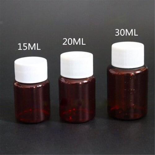 Empty Clear Brown Medicine Bottles Pill Tablet Capsule Drug Container 15/20/30ml