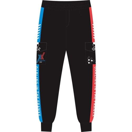Darling in the Franxx Sportswear Sweat Pants anime Sweatpants Zero Two 02 Cosplay Costume Jogging Long Pants Men Women Trousers