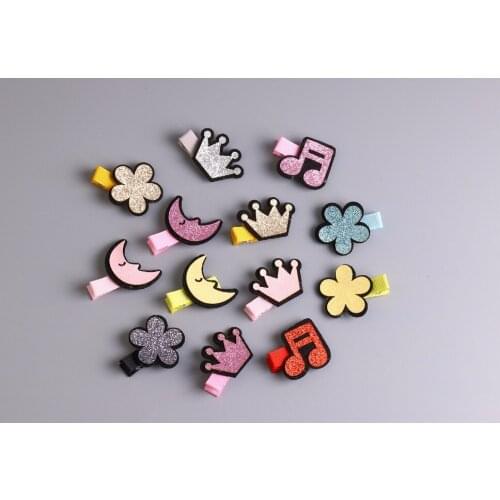 Pet hair shiny eather half a pack cloth clip Crown hairpin fashion dogs accessories 30pcs/lot