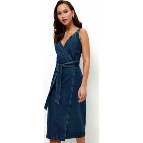 ZARINA Fashion Denim Dresses