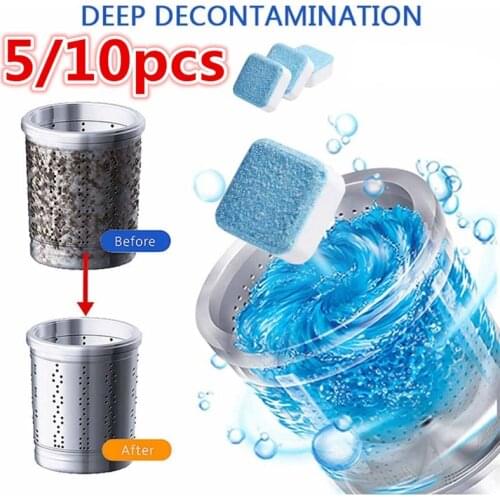 10 Pcs Washing Machine Cleaner Washer Cleaning Detergent Effervescent Tablet Washer Cleaner for Washing Machine XNC