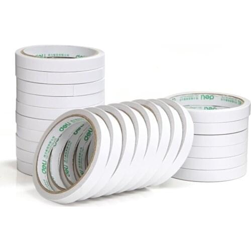 2 rolls of 18m/bag white double-sided tape paper strong thin high-viscosity cotton double-sided tape double-sided adhesive tape