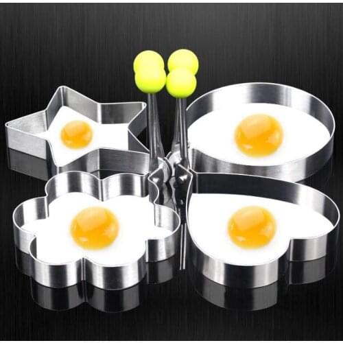 200pcs/lot Fast Shipping DIY Stainless Steel Fried Egg Shaper Pancake Mould Mold Kitchen Cooking Tools