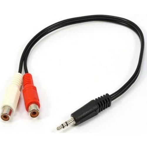 2018 Audio Cables 3.5mm Jack Plug male to 2 RCA female Stereo Adapter RCA Cable for HDTV PC MP3 CD Player Universal