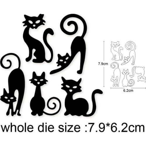 2020 New Craft dies I Love Cats Metal Cutting Dies for Diy Scrapbooking dies Embossing Dies Cuts Paper Cards Album Stencils dies