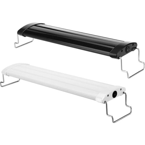 55-70cm Aquarium LED Lighting Fish Tank Light Lamp With Extendable Brackets 43White And 5Blue LEDs Aquatic Plant Lighting