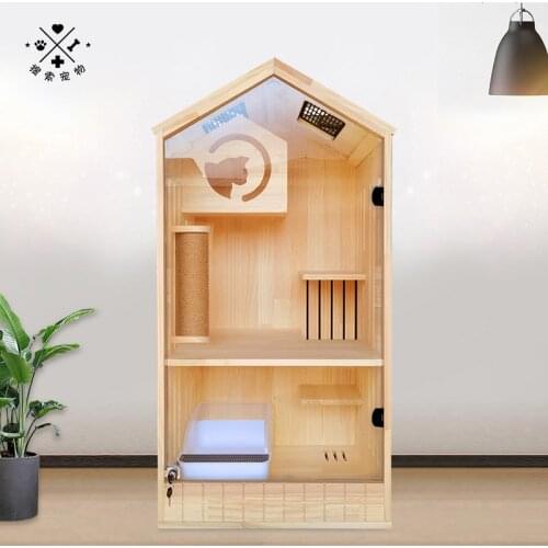 60*60*120 Solid Wood Cat Cage Cat Villa Cat Litter Cat Cabinet Cat House Display Cabinet