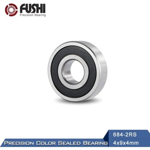 684-2RS Bearing 4*9*4mm ( 10 PCS ) ABEC-1 Miniature '684RS Ball Bearings L-940DD