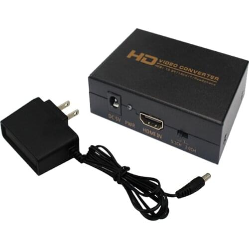 HDMI to DVI + Spdif Audio Video Converter Box Adapter Support Headphone Output for PS3 DVD + Power Adapter HDMI TO DVI Converter