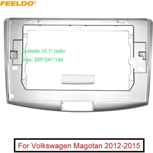 FEELDO Car Audio 2DIN Fascia Frame Adapter For Volkswagen Magotan 10.1" Big Screen DVD Player Dash Fitting Panel Frame Kit
