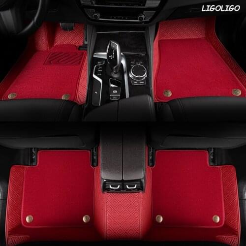LIGOLIGO Custom car floor mats for Hummer H2 H3 2007 2008 2006 2009 Double foot mats for Hanteng X7 X5 X7