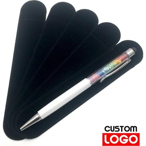 50 Pcs/lot Velvet Pen Pouch Fountain Pen Case Single Pencil Bag Retro Fountain Pen Holder