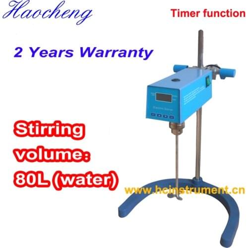 Free shipping, 80L timer 9999min Digital Overhead Stirrer