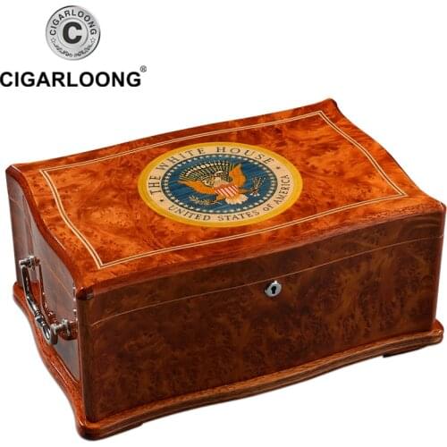 CIGARLOONG Cigar Moisturizing Box Cedar Large Capacity Moisturizing Cabinet Cigar Humidor Cigar Case HH-9001