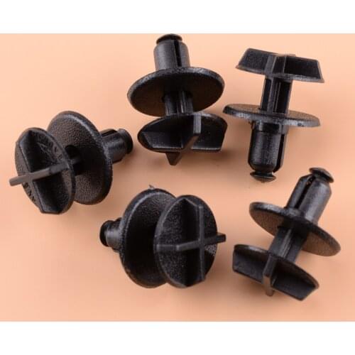 DWCX 10pcs Nylon Car Bumper Tank Engine Cover Fender Fasteners Trim Clips Black Fit For Jaguar Land Rover