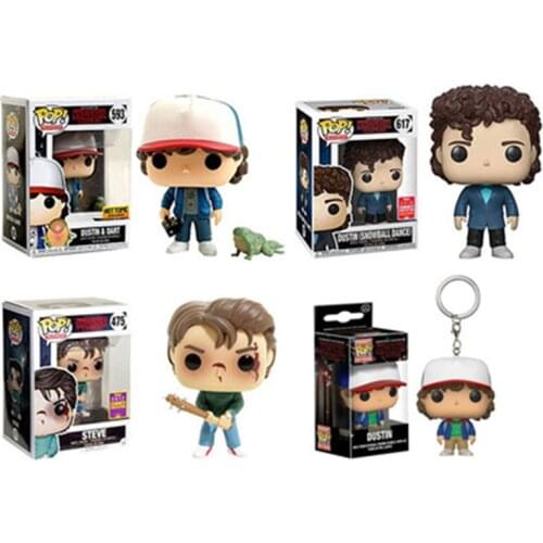 Movie Stranger Things PVC Cosplay Character Dustin Steve Ornaments Model Dolls Action Figure Vinyl Dolls Toys for Collection