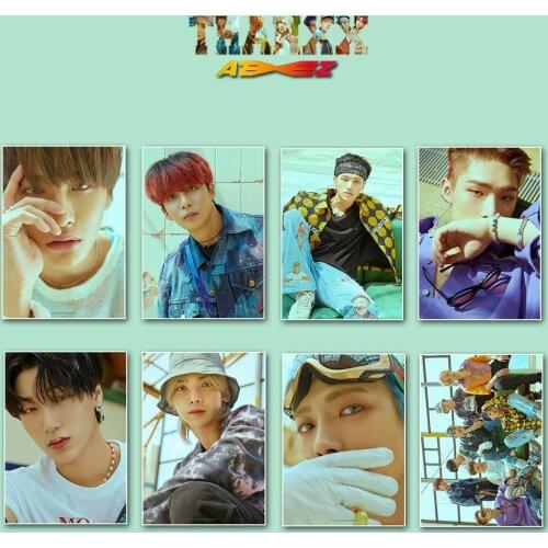 Kpop Ateez SAN Yeo Sang Yun Ho Min GI Thanxx Photo Poster Self Adhesive Pictorial Zero Fever Part.1 Photo Hanging Painting New