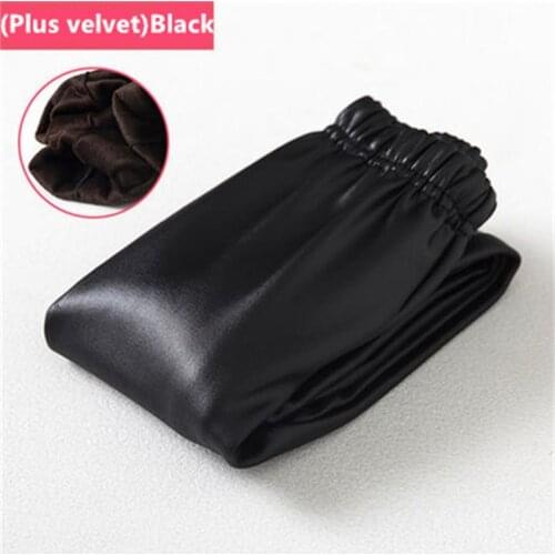 Leather Pants For Girls Leggings Thick Velvet PU Leather Childrens Leggings Girls Warm Trousers Slim Pant Kids Pencil Pants