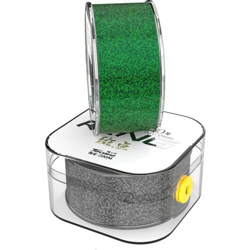 200 Meters Speckle Fluorocarbon Coating Nylon Fishing Line Sinking High Abrasion Resistance Stretchable Super Invisible Line