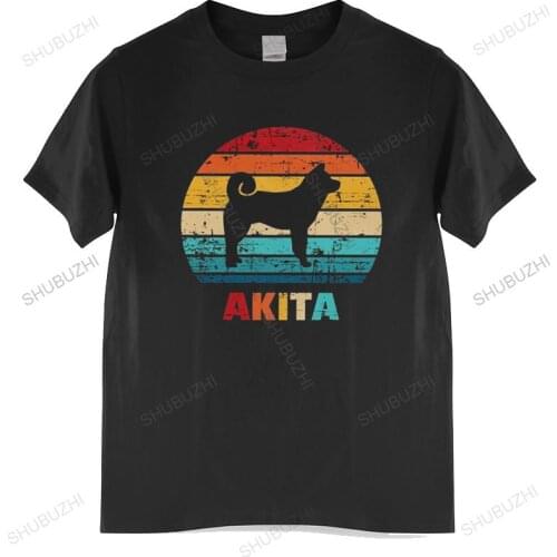 New Arrived Mens t shirt Vintage Akita Inu T-shirt Japanese Pet Dog Lover Mens T-shirt Euro size TOPS