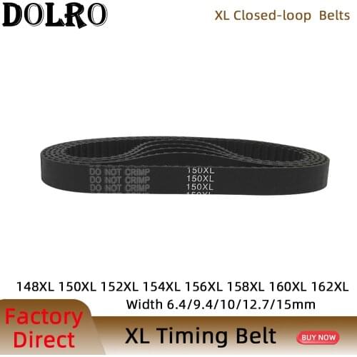 XL Timing Belt 148/150/152/154/156/158/160/162XL Width6.4/9.4/10/15mm Closed Loop Toothed Transmisson Rubber Timing Pulley Belt