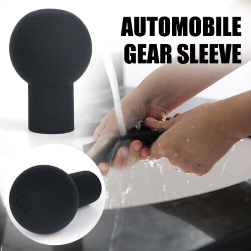 Car Gear Shift Knob Silicone Cover For VW Golf Bora Jetta Protect Top Dustproof WaterProof Skin Nonslip Collar Universal