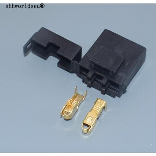 Shhworldsea BX2017 Medium Car Fuse Holder With Terminal Car Insurance Socket Black Lighter Frontal