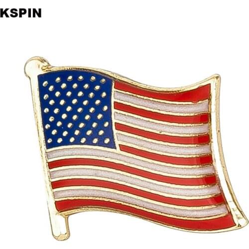 U.S.A.flag badge pin lapel pin 100pcs a lot Brooch Icons KS-0121