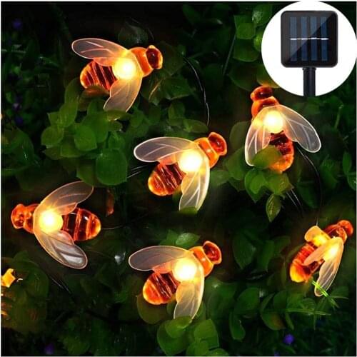 Outdoor String Lights 5M 10M Waterproof Solar Powered Fairy Lighting Strips Warm White for Garden Home Landscape Holiday Decorat