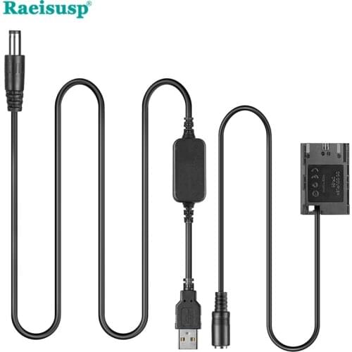 DR-E6 ACK-E6 LP-E6 DC 5V Power Bank Setp-up Usb Cable for Canon EOS 5D Mark II III 5D2 5D3 6D 7D 60D SLR Camera