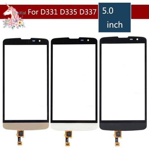 10pcs/lot High Quality 5.0" For LG L Bello D331 D335 D337 Touch Screen Digitizer Sensor Outer Glass Lens Panel Replacement